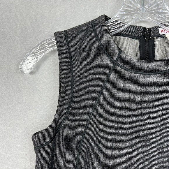 Kors Michael Kors Dress Size 2 Black Midi Sleeveless Sheath Made in Italy - Picture 8 of 12